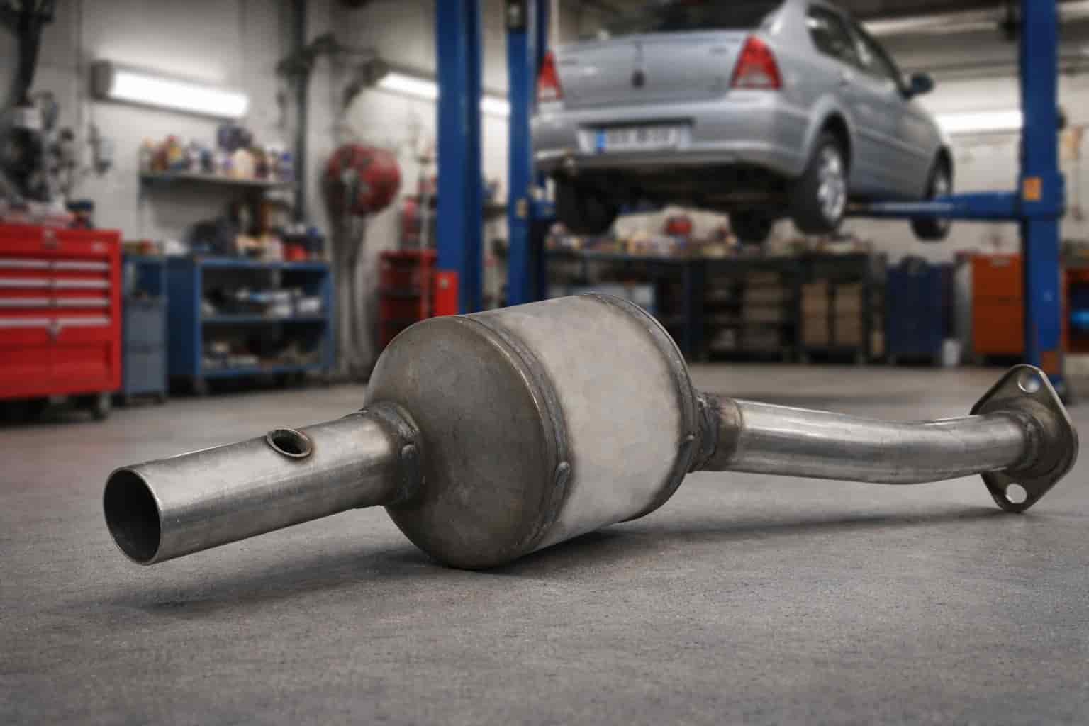 تصویر کاتالیزور خودروی ال نود در تعمیرگاه