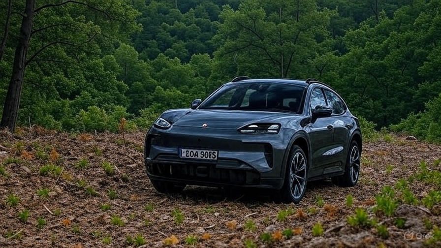 تصویر پورشه کاین برقی در جنگل